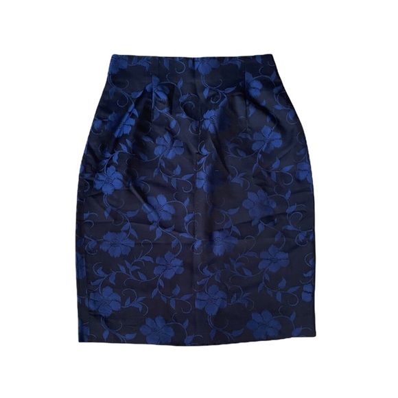 DANA BUCHMAN SILK BROCADE SKIRT - Picture 3 of 7